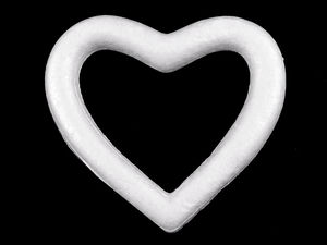 Premium Polystyrene Heart Craft Shape - 10.5 x 11.5 cm Double-Sided Styrofoam for Floral and Wedding Decorations