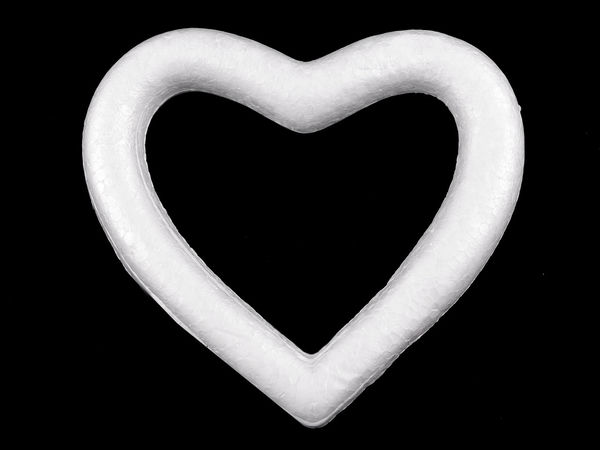 Premium Polystyrene Heart Craft Shape - 10.5 x 11.5 cm Double-Sided Styrofoam for Floral and Wedding Decorations