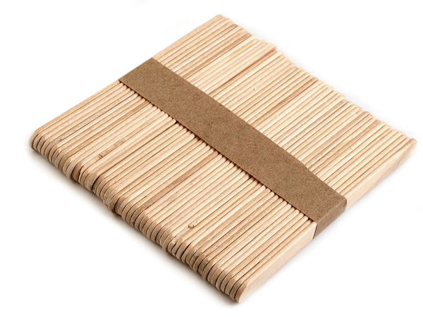 Natural Ivory Wooden Crafting Spatulas - 0.9 x 11.4 cm Precision DIY Sticks for Decoupage, 3D Modeling & Educational Projects