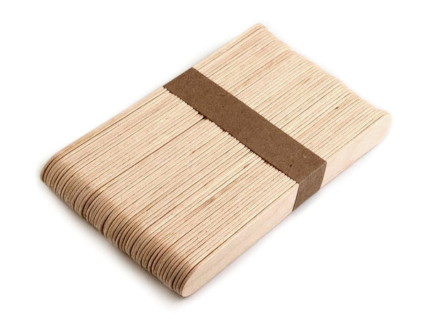 Premium Natural Wooden Craft Sticks & Spatulas (1.8x15 cm) – Multipurpose DIY Wood Sticks for Crafting, Decoupage, Modeling & Creative Projects