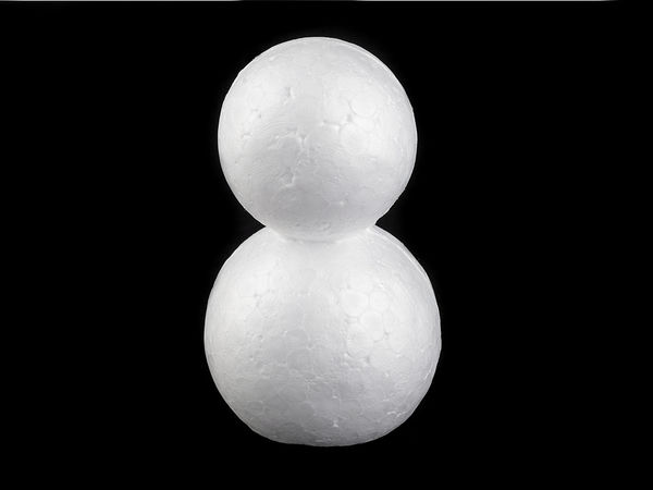 DIY Polystyrene Snowman Craft Shapes (6.7 x 11.5 cm) - Blank Foam Snowmen for Christmas Crafts, Floral Arrangements, and Holiday Decorating