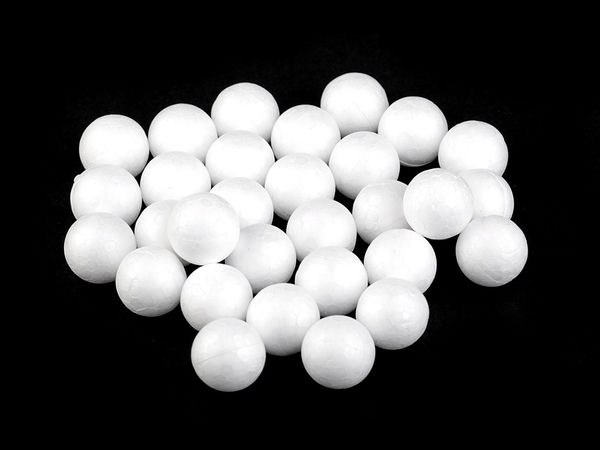 Premium White Polystyrene Craft Balls, 2 cm - 35-Piece Pack for Floral, Jewelry & DIY Projects