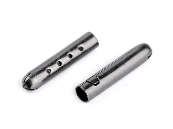 Premium Metal Cord End Caps Ø 4mm - Round Tube Clasps for Drawstrings and Haberdashery