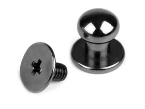 7mm Screw-In Button Head Rivets - Premium Nail Stud Screws for Handbags and Leather Crafting (10mm)