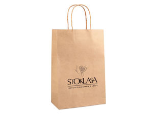 Stoklasa Medium Kraft Paper Gift Bags with Twisted Handles (20x30 cm) - 25-Pack
