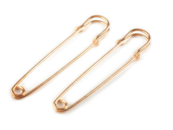 Premium Large Safety Pins 13x75mm - Decorative Kilt Pins for Brooches, Shawls, and DIY Crafts