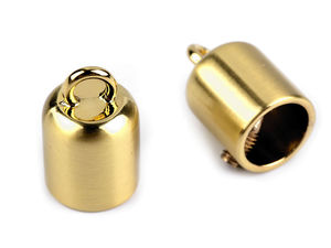Premium Metal Cord End Cap with Loop (9mm) – Secure Screw-In Crimp End for Hoodies, Jackets & Drawstrings