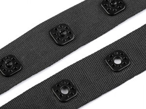 Premium Snap Fastener Tape for Bodysuits, Lingerie, and Swimwear | 18mm Elastic Ribbon with Plastic Studs (Matching Male & Female Coils)