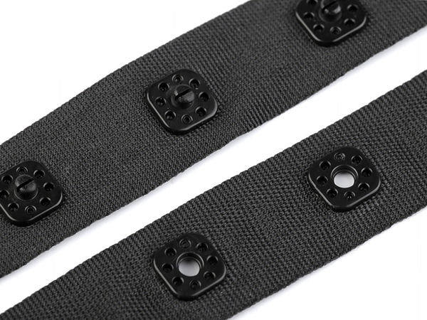 Premium Snap Fastener Tape for Bodysuits, Lingerie, and Swimwear | 18mm Elastic Ribbon with Plastic Studs (Matching Male & Female Coils)