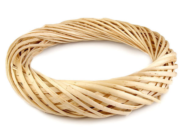 Premium Wicker Wreath (34 cm) - Natural DIY Craft & Home Decor Base