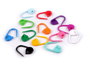 Premium Small Plastic Knit Stitch Holders (11x21 mm) - Lightweight Stitch Markers in Assorted Colors