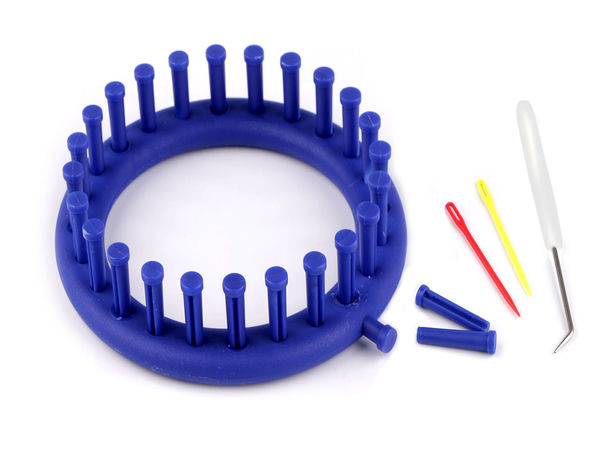 Premium Round Knitting Loom Set (Ø 14 cm) - Circular Knitting Board for Hats, Snoods, and Shawls