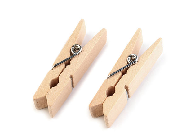 Premium Natural Wood Clothespins - Multi-Purpose Craft & Laundry Pegs (11x45 mm)