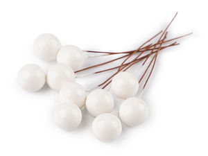 Artificial Rowan Berries on Wire for Crafts and Floral Arrangements, Ø 1.2 cm