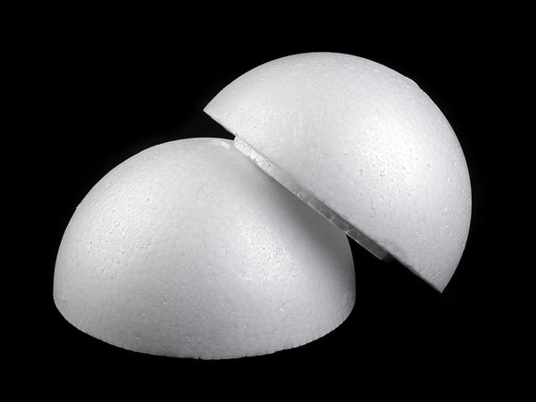 Premium Split Polystyrene Craft Ball (14.5 cm) - Two-Piece Hollow Foam Sphere for DIY Decorating, Floral Arrangements, and Gift Boxes