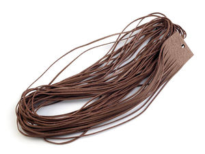 Premium Flat Genuine Leather Cord - 2mm Wide, 110cm Length for Jewelry Crafting, Braiding & Apparel Lacing
