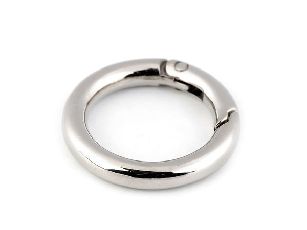 25mm Round Spring O-Rings - Premium Metal Spring Gate Snap Clips and Keyrings for Handbags, Purses, and DIY Crafting