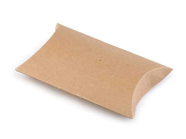 Natural Kraft Paper Pillow Gift Boxes - Premium Eco-Friendly Kraft Brown Pillow Box for Crafts, Hobbies, Favors & Small Gifts