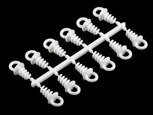 Premium DIY Plastic Screw Eye Hangers (1.1 x 2.5 cm) for Styrofoam & Polystyrene Craft Shapes - 12-Piece Set
