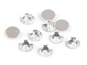 Premium Sew-On Crystal Rhinestones (Ø12mm) – Round Glass Faceted Embellishments for Jewelry, Garments, and Accessories