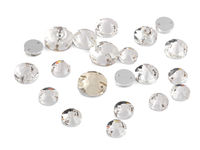 Sew-On Round Crystal Glass Rhinestones in Storage Jar – 21 Pcs, Mixed 8, 10 & 12 mm
