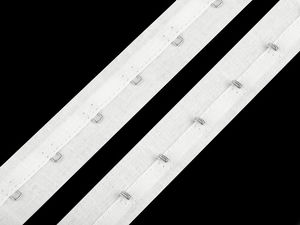 Premium 25mm Hook and Eye Fastening Tape for Corsetry, Swimwear, and Lingerie - Set of Matching Hook & Eye Straps (2.5cm Spacing)