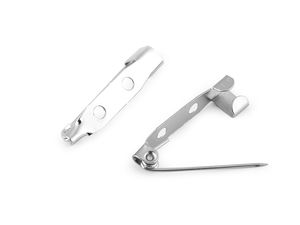 Premium 5x25mm Brooch Pin Backs - High-Quality Jewellery Findings for DIY Brooches, Crafts, and Accessories (Platinum Finish)