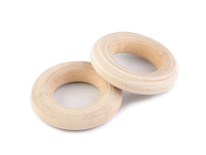 Premium Unfinished Wooden Rings (24mm) for DIY Crafts, Macrame, and Jewelry Making