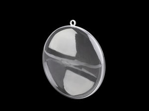 Clear Acrylic Fillable Bauble Ornament (7cm) - 2-Piece Snap-Open Plastic Sphere for DIY Crafts, Holiday Decor & Event Favors