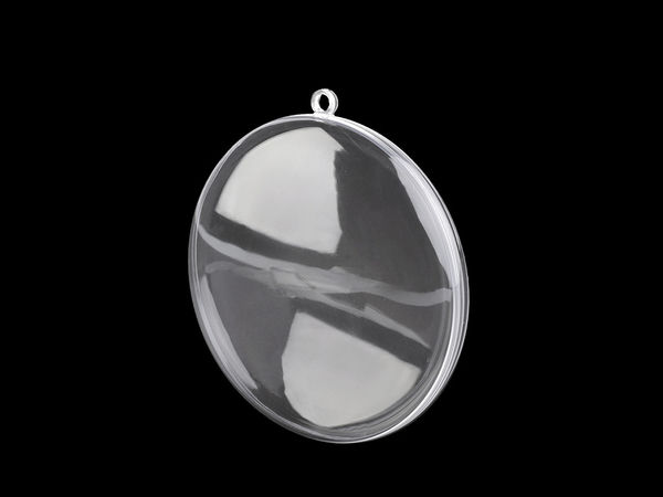 Clear Acrylic Fillable Bauble Ornament (7cm) - 2-Piece Snap-Open Plastic Sphere for DIY Crafts, Holiday Decor & Event Favors