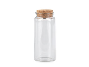 Clear Glass Vials with Cork Stoppers, 47x100mm Mini Jars for Crafts, Wedding Favors & Display Storage (5-Pack)