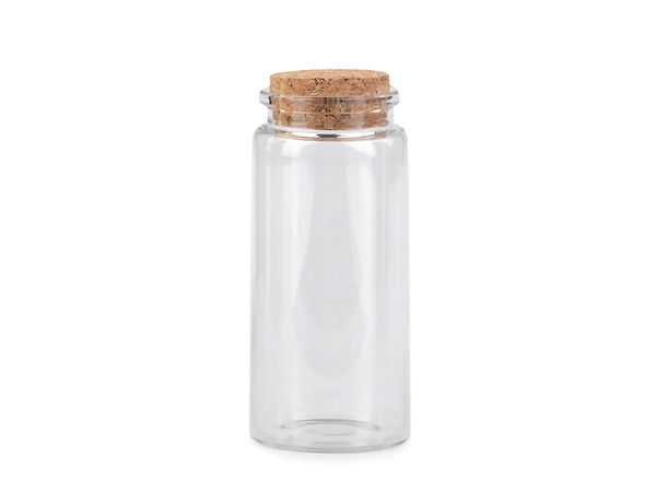Clear Glass Vials with Cork Stoppers, 47x100mm Mini Jars for Crafts, Wedding Favors & Display Storage (5-Pack)