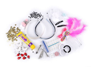 DIY Hair Accessories Craft Kit for Kids - Premium Headband and Clip Making Activity Set