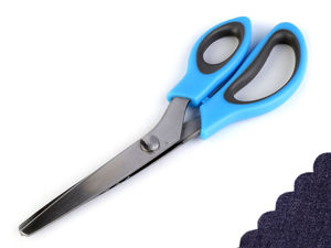 Professional Pinking Shears (24 cm) - Zig Zag & Half-Round Decorative Edge Scissors