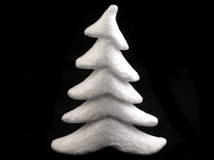 White DIY Styrofoam Christmas Tree (16x20 cm) - Blank Polystyrene Craft Foam for Decoupage, Painting, and Holiday Decor