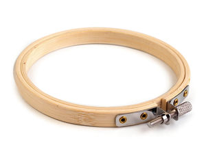 Premium Bamboo Embroidery Hoop, 10 cm - Beech Finish