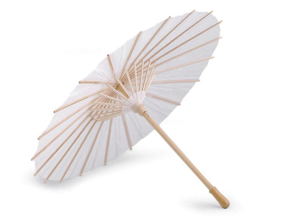DIY Craft Paper Parasol - Japanese-Style Miniature Paper Umbrella for Painting and Decorating (38.5 cm)