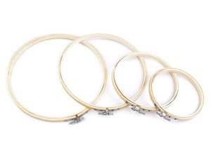 Premium Bamboo Embroidery Hoop Set with Metal Adjustment Screw - Natural Light Wood Frames for Cross Stitch, Needlepoint & DIY Crafting