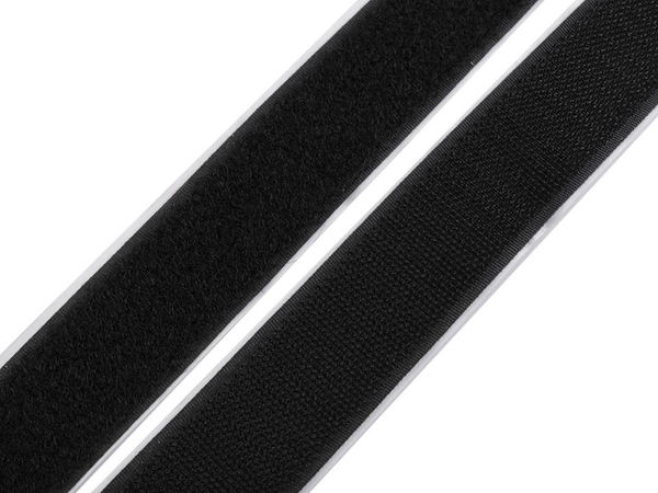 Premium Self-Adhesive Hook and Loop Fastener Tape (30mm Width, Black) – Heavy Duty Sticky Back Tape for Fabric, Crafts, and Organization
