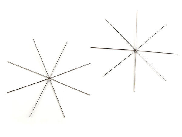 Premium Stainless Steel Wire Star Frame for DIY Christmas Snowflake Ornaments - 9cm, 8 Beams