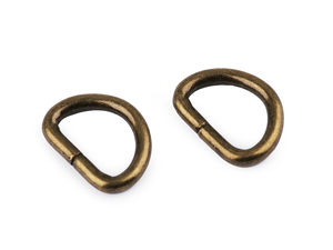 Premium Metal D-Rings (15mm Inner Width) - Non-Welded Hardware for Handbags, Purses, and Small Pet Collars