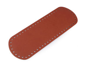 Premium Italian Eco-Leather Handbag Bottom Shaper & Insert (10x30 cm) – Pre-Punched Base for Crochet & Bag Making
