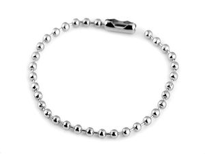 Premium Nickel-Plated Metal Ball Chain Loops (12 cm) - 2.5 mm Ball Connector for Hangtags, Accessories, and Crafts