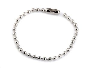 Premium Nickel-Plated Metal Ball Chain Loops (12 cm) - 2.5 mm Ball Connector for Hangtags, Accessories, and Crafts