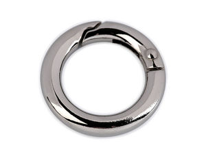 Premium 18mm Round Spring Gate O-Rings - Multi-Purpose Metal Snap Carabiner Clips for Handbags, Keyrings, and Haberdashery Crafting