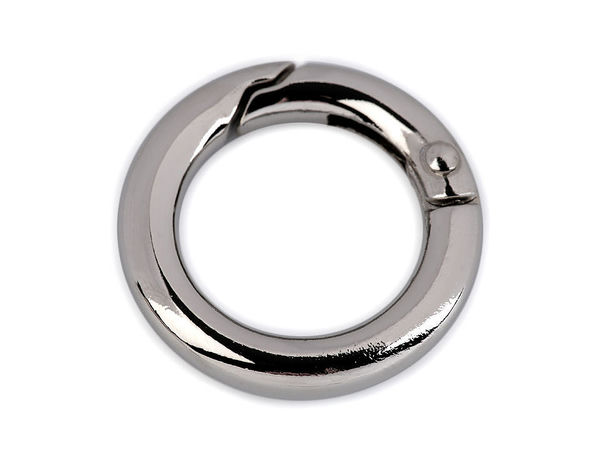 Premium 18mm Round Spring Gate O-Rings - Multi-Purpose Metal Snap Carabiner Clips for Handbags, Keyrings, and Haberdashery Crafting