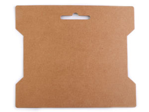 Natural Brown Paper Card Hanging Display Bobbins - Spools for Ribbons and Lace (14 x 16.3 cm)
