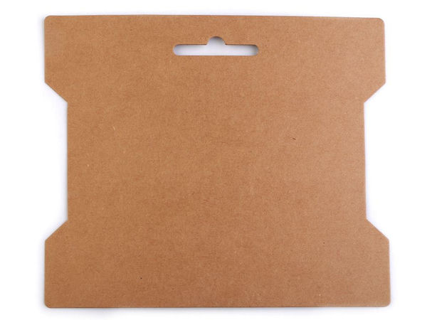 Natural Brown Paper Card Hanging Display Bobbins - Spools for Ribbons and Lace (14 x 16.3 cm)