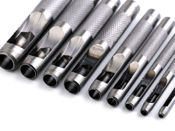 Premium Circular Hollow Punch Set for Leather, Fabric, and Haberdashery - 9-Piece Heavy-Duty Perforating Tool Kit (3mm to 12mm)