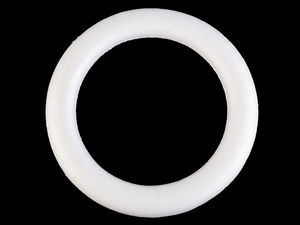 Premium White Styrofoam Wreath Ring (24 cm) - DIY Craft Polystyrene Foam Base for Floral Arrangements, Holiday Wreaths & Patchwork